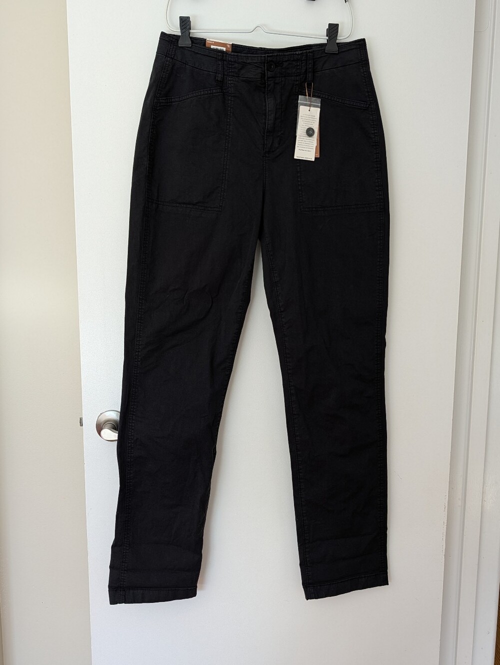 NWT Women’s Black Cotton Utility Pants – Size 10